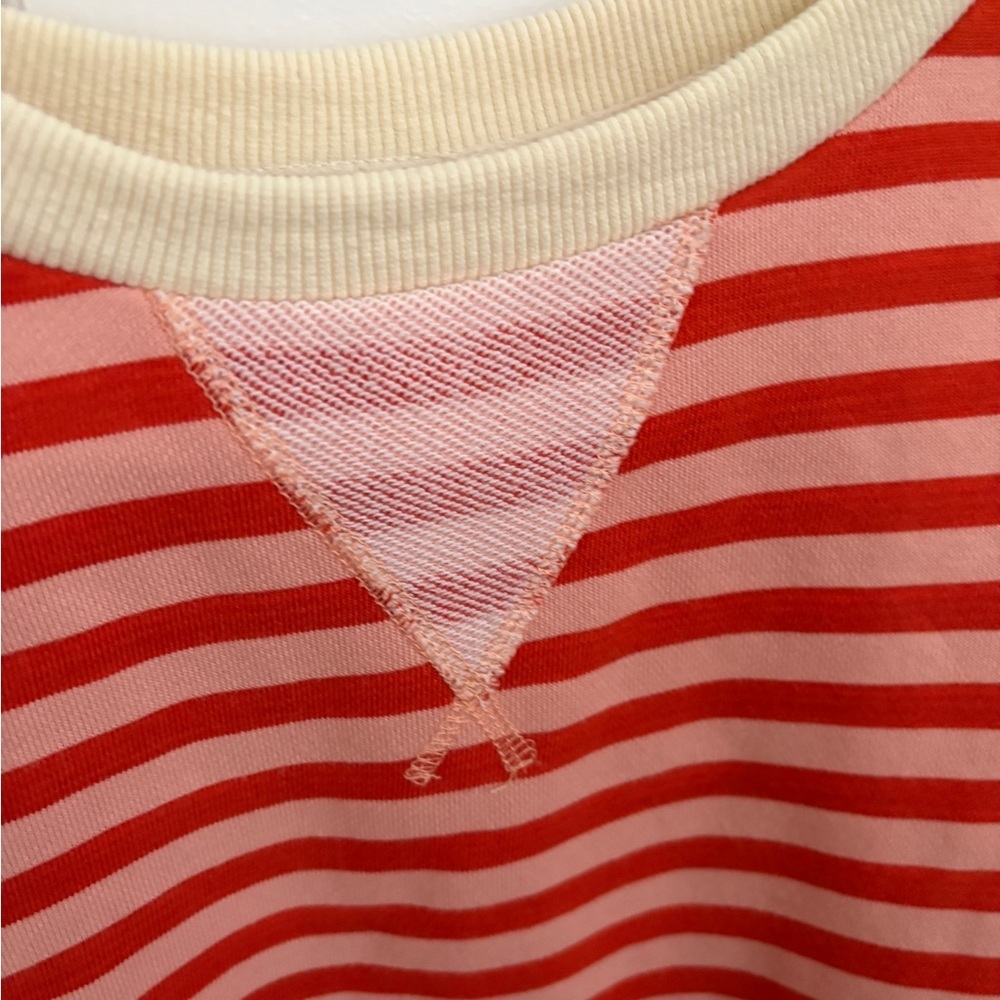 UEU Oversized Classic Striped Pullover Sweatshirt Women’s Medium - Picture 3 of 6